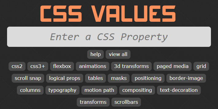 CSS Values | CSS Reference, Properties and Values, Browser Support
